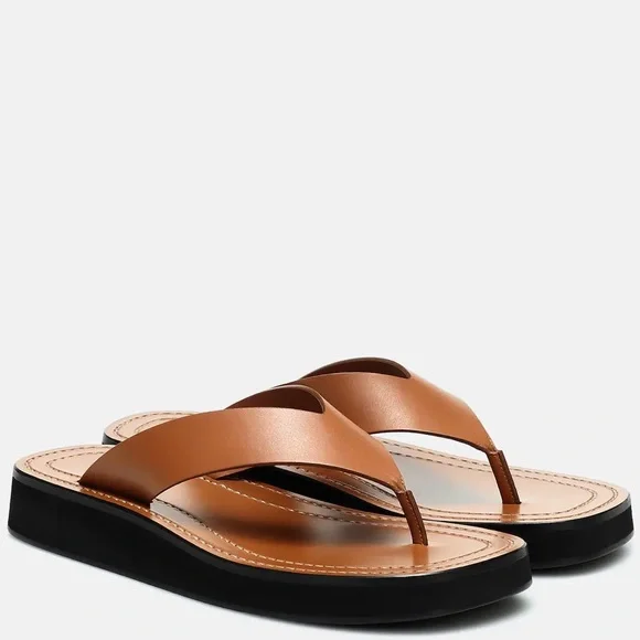 || SALE || The Row >> GINZA サンダル THE ROW Ginza two-tone leather and suede platform flip flops